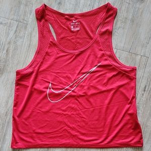 Nike, red, women's cropped tank, size Medium. Dri-fit. Worn once.